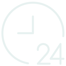 A clock showing 3 o'clock with a 24-hour indicator.